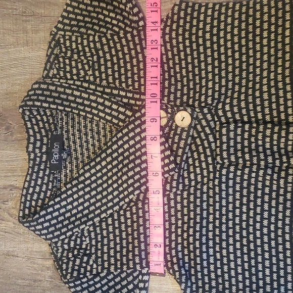 NWOT Papillion Black & Grey Tunic Sweater sz M - Picture 5 of 6